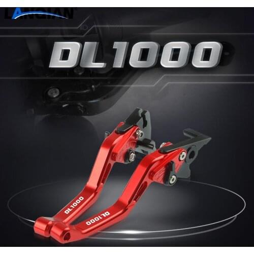 For Suzuki DL1000 V-STROM Motorcycle Parts Short Aluminum Adjustable Brake Clutch Levers DL1000 VSTROM 2002-2016 2014 2015