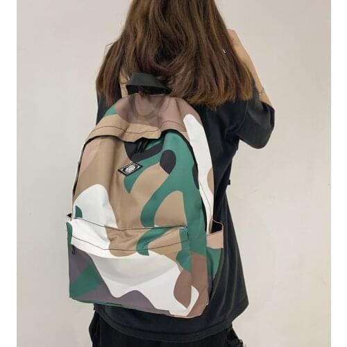 Female School Bag Cute Backpacks Camouflage Waterproof Oxford For Teenage Girls Boy 2021 Women Book Bags Student Fashion Travel