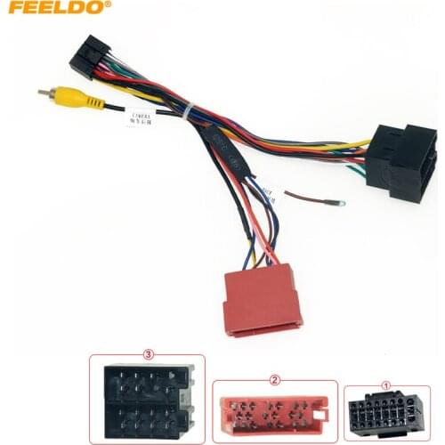 FEELDO Car Audio Wiring Harness For Lada Vesta Aftermarket 16pin CD/DVD Stereo Installation Wire Adapter #HQ7022