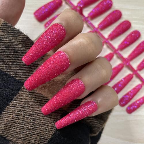 1 Pc Glisten Newset Full Cover False Nails Long Ballerina French False Nail Coffin Fake Nail Art Tips Manicure Accessories