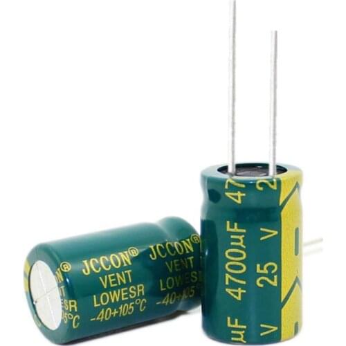10pcs 25V 4700UF 16*25 Aluminum Electrolytic Capacitor Low Resistance High Temperature Resistant Electronic Parts Electronics