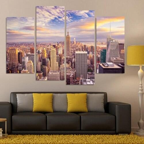 5 Piece Canvas Painting Wall Picture For Living Room Home Decor Painting Printed New York City Landscape on Canvas (Unframed)