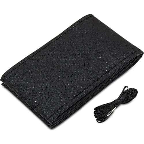 DIY Car Steering Wheel Covers soft Leather braid for KIA RIO Ford Focus Hyundai IX35 Solaris Mitsubishi ASX Outlander Pajero