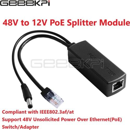 Gigabit PoE Splitter Gigabit USB Type C Power Over Ethernet IEEE 802.3af PoE Switch Extension for IP Camera AP Router Voip