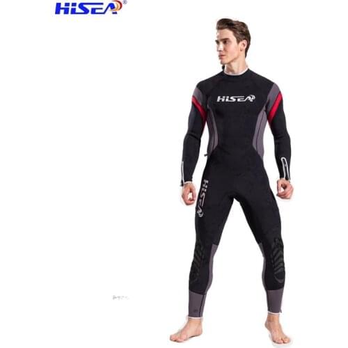 Hisea Scuba Diving Suit Men 2.5mm Neoprene Diving Suit Swimming Wetsuit Surf Triathlon One-piece diving suit for men
