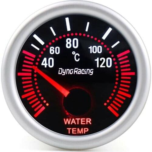 Automobile Water Temperature Indicator With Sensor Smoke Surface Color, 52mm, General Purpose, 12v, Led Digital Display, With Se