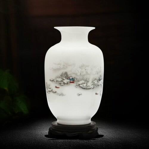 Jingdezhen Ceramic Vase Living Room Decorative Arts And Crafts vase Antique Snow pattern samll vase porcelain