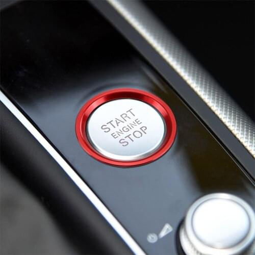 Car Styling Key Start Button Decorative Frame Cover Trim metal sticker For Audi A4 B9 A6 C7 Q7 A7 A8 Interior Auto Accessories
