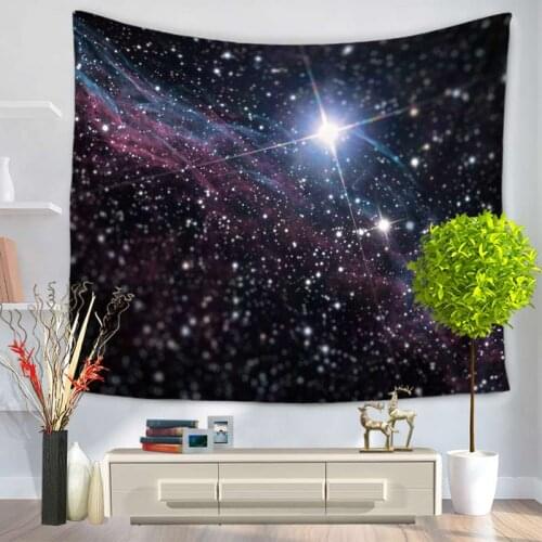 Beautiful night sky Star dot tapestry wall blanket Purple Starry Sky Dream Universe Bedroom decoration