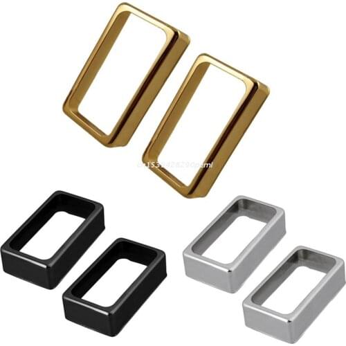 Set of 2 Open Style Humbucker Pickup Covers for Electric Guitar - Nickel Dropship