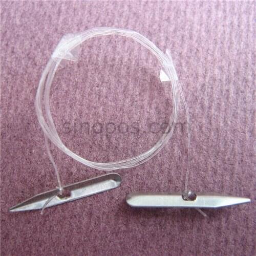 Nylon Filament 2-Ends Barbed Cord, ceiling invisible mobile string line metal barbs wire hanger display banners signs connecter