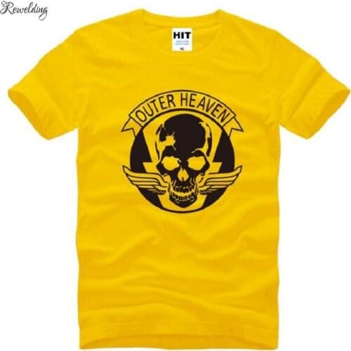 New Designer Game Metal Gear T Shirts Men Cotton Short Sleeve O-Neck V 5 MGS Outer Heaven Logo Printed Mens T-Shirt Hot