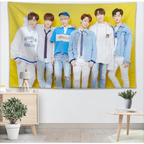 New ONEUS KPOP BOY Tapestry Wall Hanging Home Decor Fashion Colorful Decor Printed Tapestry Bedroom Carpet Bed Sheets 0512