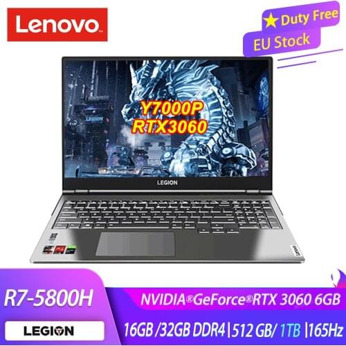 New Lenovo Legion R7000P 2021 15.6inch Gaming Laptop AMD Ryzen7-5800H GeForce RTX 3060 6GB 16GB/32GB RAM 512GB/1TB SSD Notebook