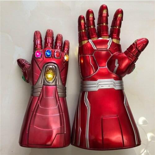Gauntlet Gloves War Cosplay Prop LED PVC Gloves Toys Kids Halloween Party Adult 2019