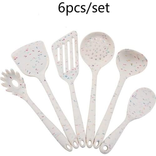 Popular Practical 6pcs Healthy Easy To Clean Material Cooking Tool Set Food Making Work Shovel Pasta Grasping Spoon Tableware