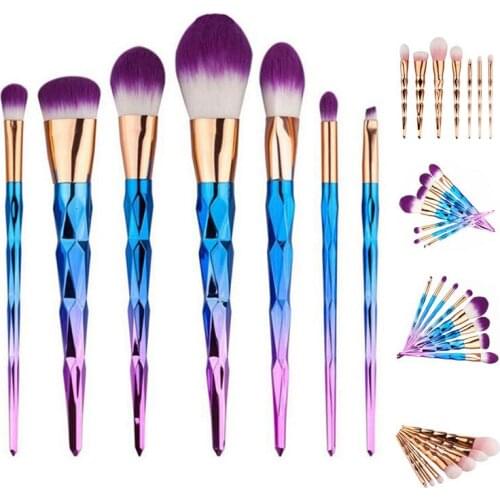 Professional Diamond Unicorn Makeup Brushes Facial Foundation Eyeshadow Contour Lip Powder Cosmetic Makeup Brushes Kit
