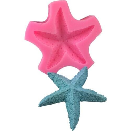 QIQIPP New starfish silica gel mold baking cake decoration tool plaster Chocolate Mold Factory direct sales