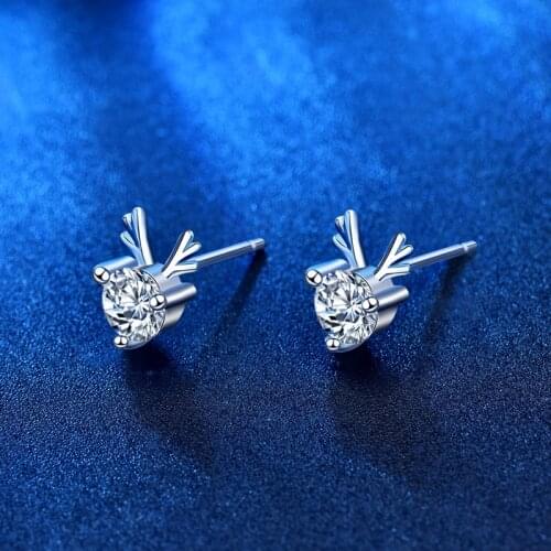 Moissanite Earring 1.2g 50 Points White Diamond 925 Silver Earrings For Women Yilu Has You Studs Wedding Party Jewelry