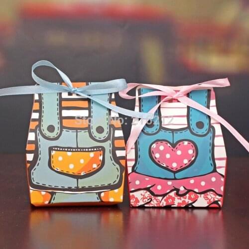 Wedding Candy Favor Boxes Party Gifts Holders 2 colors formal dress Candy Box