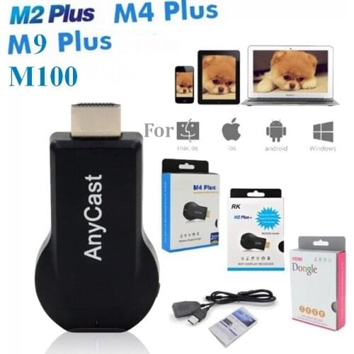 50Set Anycast M9 plus M2 M4 M12 Plus M100 ezcast miracast Air Play hdmi 1080p 4K TV stick wifi Display Receiver dongle RK3036