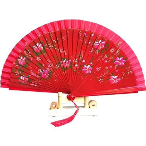 High Quality Folding Fan Hand-Painted Hand Fans Home Party Wedding Decoration Wooden Dance Performance Accessories