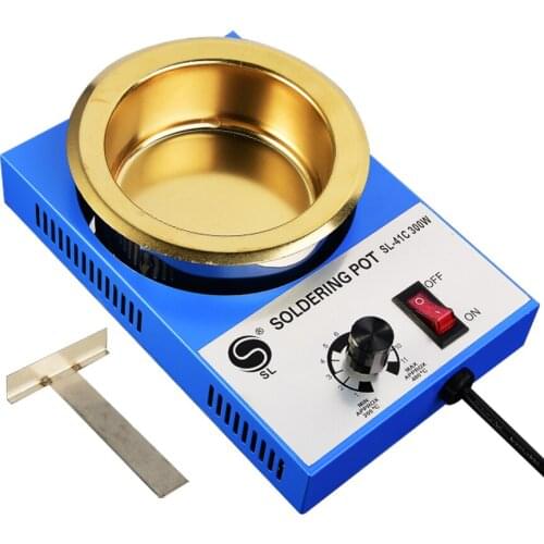 YUEWO 80mm Lead Free Solder Pot Adjustable temperature with 1600g Capactity for Welding and Soldering Bath, 250W
