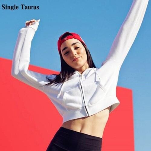 Fall Woman Jacket Long Sleeve Hooded Slim Streetwear Mujer Chaqueta White Classic Short Length Korea Harajuku Crop Jacket Women