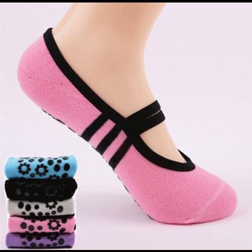 Women Professiona Yoga Dance Socks Sports Slipper Anti Slip Cotton Cycling Socks Ladies Pilates Socks Ballet Heel Protector