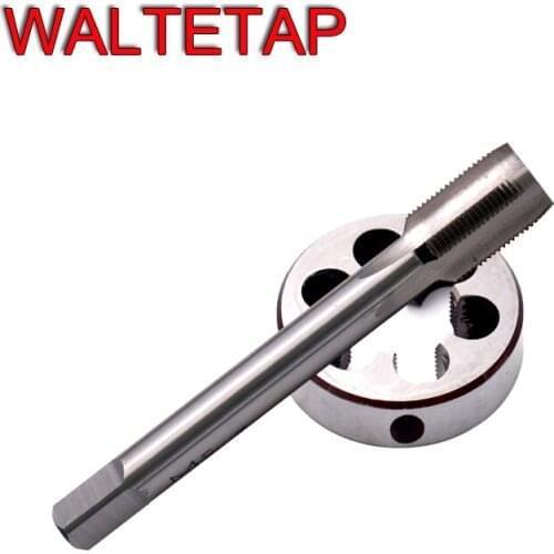 WALTETAP 1 Set HSS Metric Hand Tap and Round Die M15 X0.5 X0.75 X1 X1.25 X1.5 X2 Screw Fine Thread Taps Threading Dies