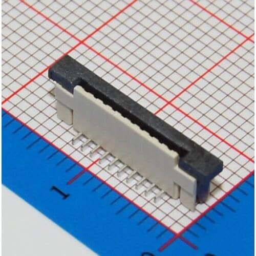 10Pcs Flexible Flat Cable Connector Vertical Type 1.0mm 10P FFC FPC Socket 1mm Pitch 10Pin