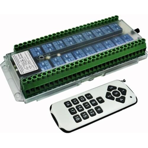 18 channel remote receiver 433MHz RF remote transceiver 12V / 24V / 36V / 48V relay