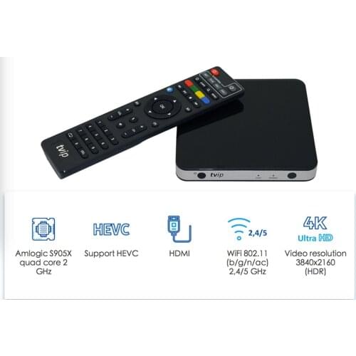 20PCS TVIP 605 set top box 4K ULTRA dual frequency WiFi 4k/2.4G 5G Ultra Android Linux IPTV Box