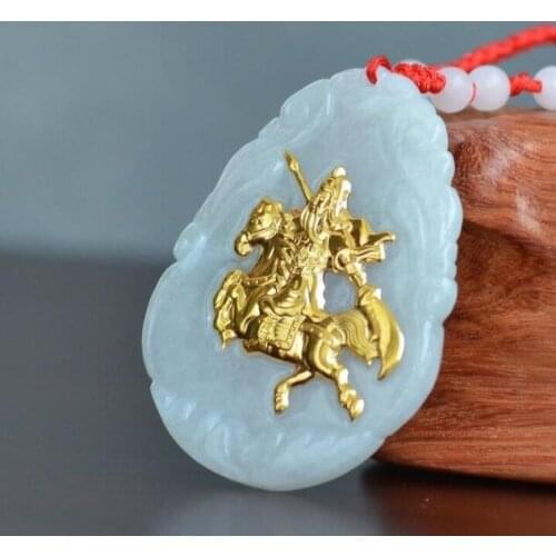 2018 New Style Men Women Jades Pendants Blessing golds Peace Good Quality Necklaces Jewelry