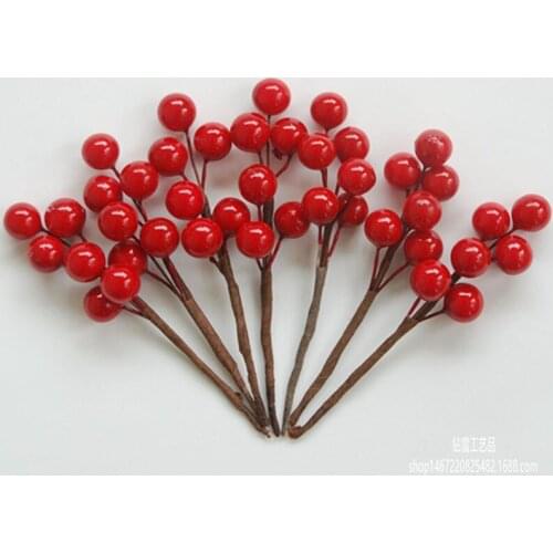 5pcs Berry Fruit plant Berries Artificial Flower cherry branches Flower Christmas Decorative YH-461519