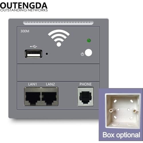 86-type Wireless Embedded In Wall AP WiFi Router RJ45 802.3af POE WiFi Access Point with USB Charging Phone RJ11 On-off Switch