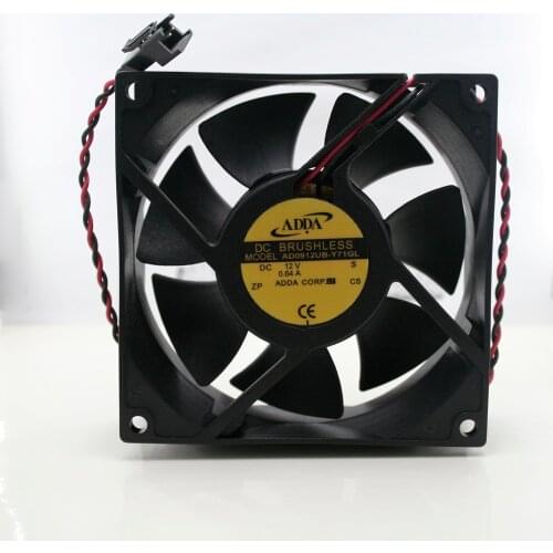 ADDA Original AD0912UB-Y71GL DC 12V 0.64A 90x90x32MM 9cm 2-Lines cooling fan
