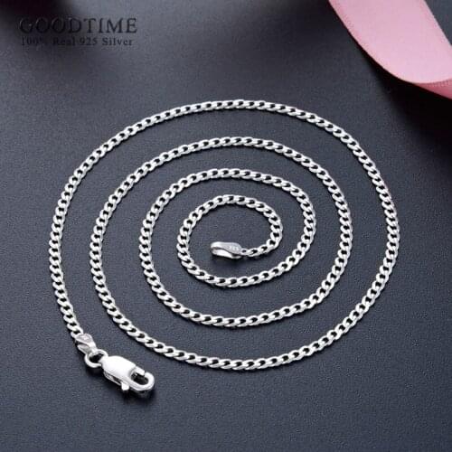 Fashion Pure 925 Sterling Silver Men Chain Jewelry Genuine Silver Necklaces Hip-hop Chain Generous Style Gift For Female Male