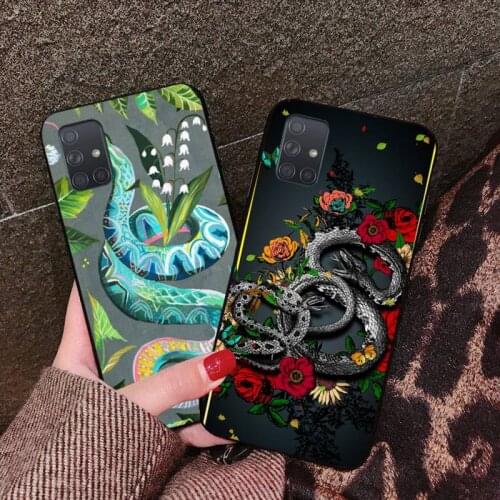 Hand Snake Flower Snake Phone Case For Samsung Galaxy A21S A01 A11 A31 A81 A10 A20E A30 A40 A50 A70 A80 A71 A51