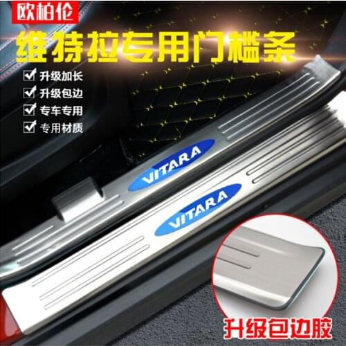 For Suzuki Vitara 2015 2016 2017 2018high-quality Stainless Steel Plate Door Sill Welcome Pedal Car Styling Accessories 4pcs/set