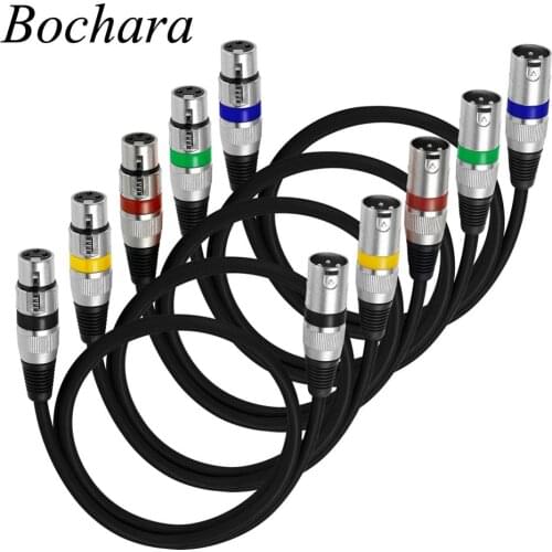 Bochara 3Pin XLR Cable Male to Female M/F jack Audio Cable For Microphone Mixer 1m 1.8m 3m 4.5m 5m 6m 7.6m 10m 15m 20m