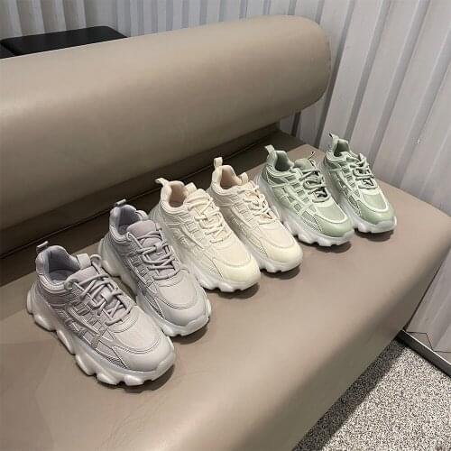 Women Sneakers Platform shoes casual Thick bottom spring 2021 Comfortable Breathable Round toe Ladies sneaker