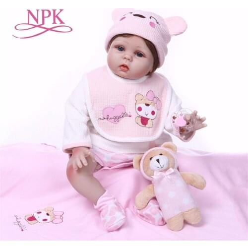 Reborn baby NPK dolls 23"57cm full vinyl silicone reborn baby girl dolls play house toys for child gift bebes reborn realista