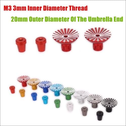 2PCS RCAWD 6061 Alloy Transmitter Umbrella M3 Stick End Two-Section Length Adjustable For Rc Model Airplane Radio Futaba N10233