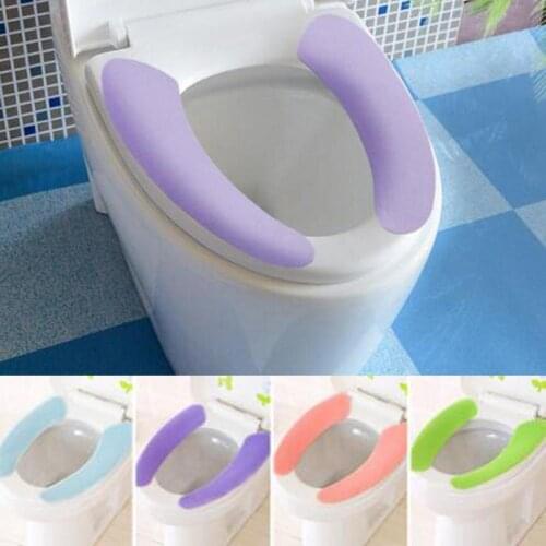Washroom Washable Health Sticky Toilet Mat Seat Cover Pad Household Reusable Soft Toilet Seat Cover