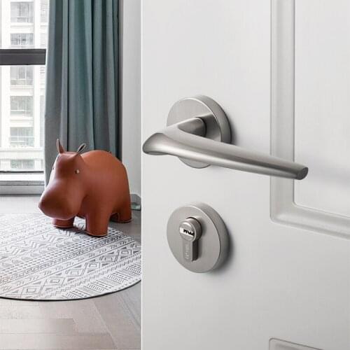 Nordic Door Lock Indoor Bedroom Mute Split Lock Modern Door Handle Interior Lock Anti-theft Security Door Lock Home Improvement