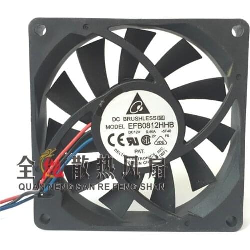 New original EFB0812HHB 12V 0.4A 8cm 8015 four-wire pwm intelligent temperature control speed cpu large air volume chassis fan