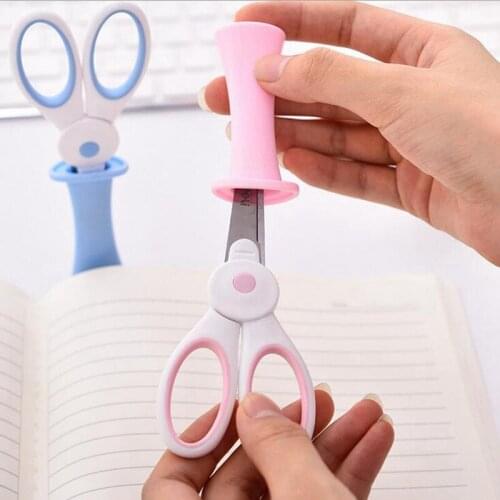 Pulaqi Cartoon Rabbit Cutting Scissors Scissors Kids School Scissors Safety Cutter Paper Scrapbook Trimming Shear Handmade Craft