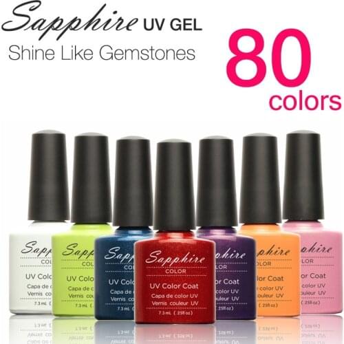 Sapphire Nail Gel 30 Colors Optional UV Gel Polish Nail Polish 7.3 ML #031-060
