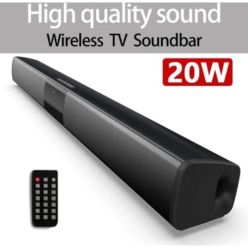 20W Home Theater TV Soundbar Bass Bluetooth Music Center Speaker Wireless Subwoofer Column with Radio for Computer Sound System